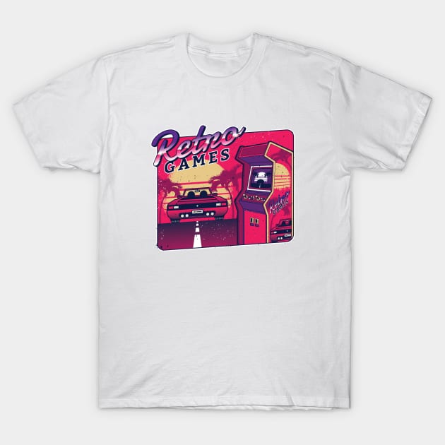 Retro Gaming Arcade Desgin T-Shirt by LR_Collections